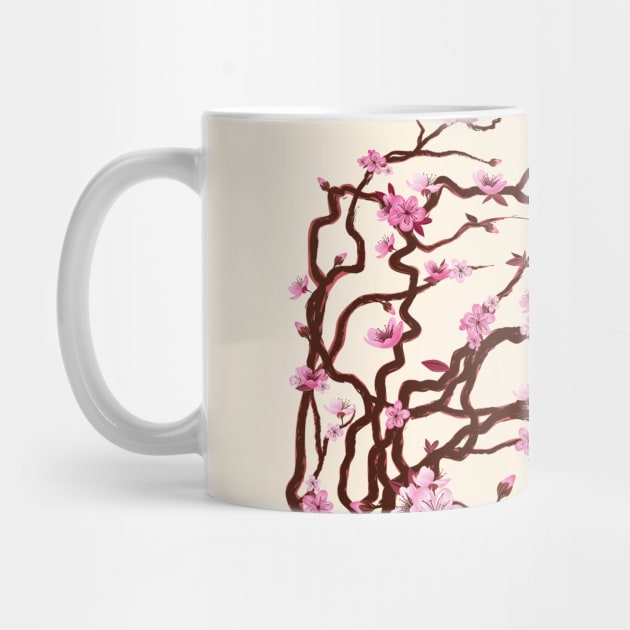 Japanese cherry tree with flowers by ImproveYourself